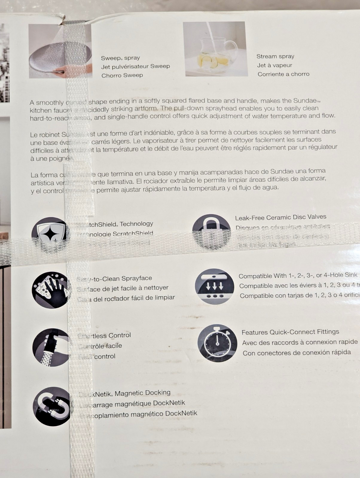 KOHLER Sundae Pull Down Sprayer Kitchen Faucet in Vibrant Brushed Moderne Brass