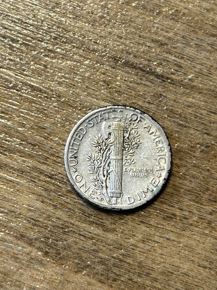1944D Mercury Dime AU