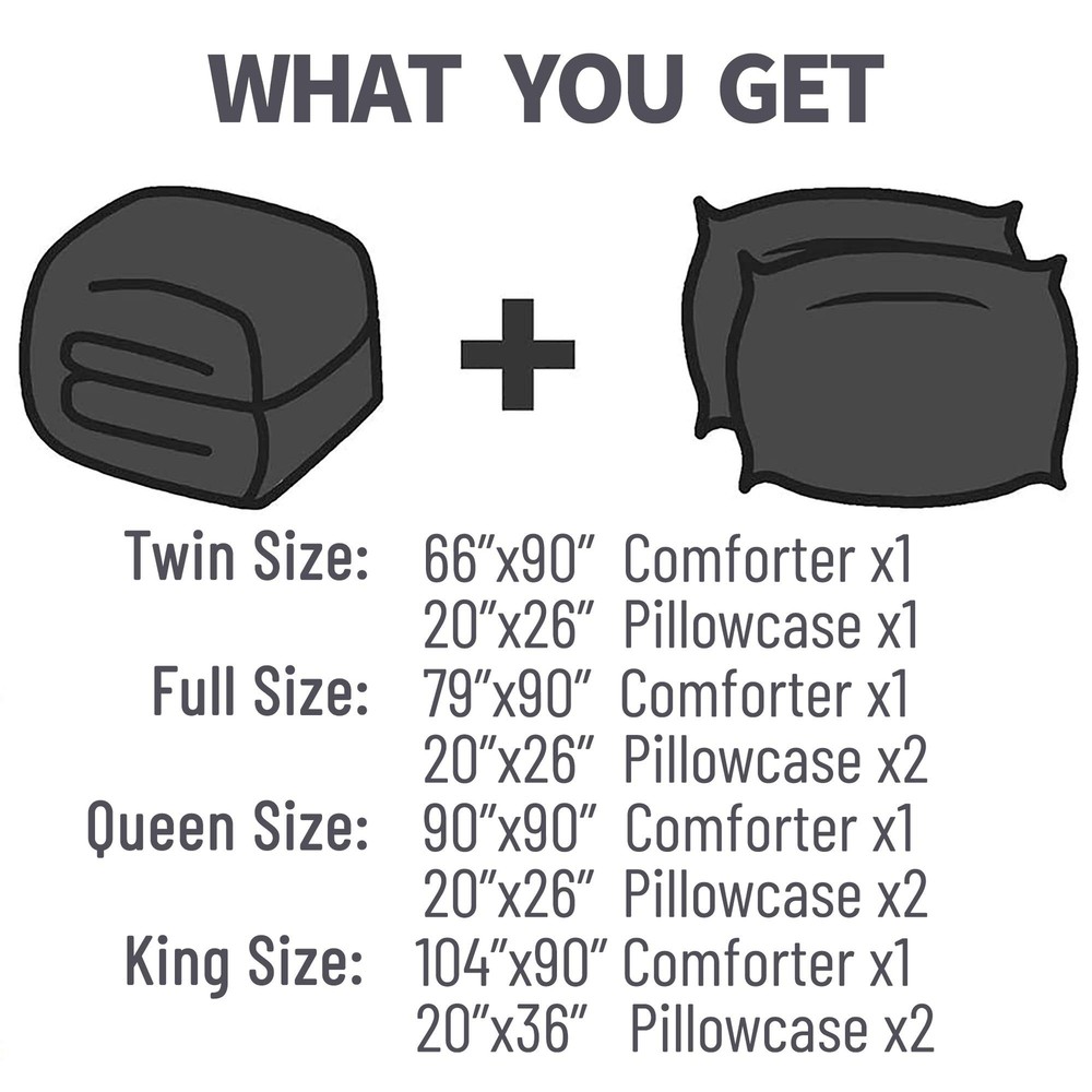 Andency Stripe Blue Comforter Set King Size, 3 Pieces Gray and Blue Patchwork...