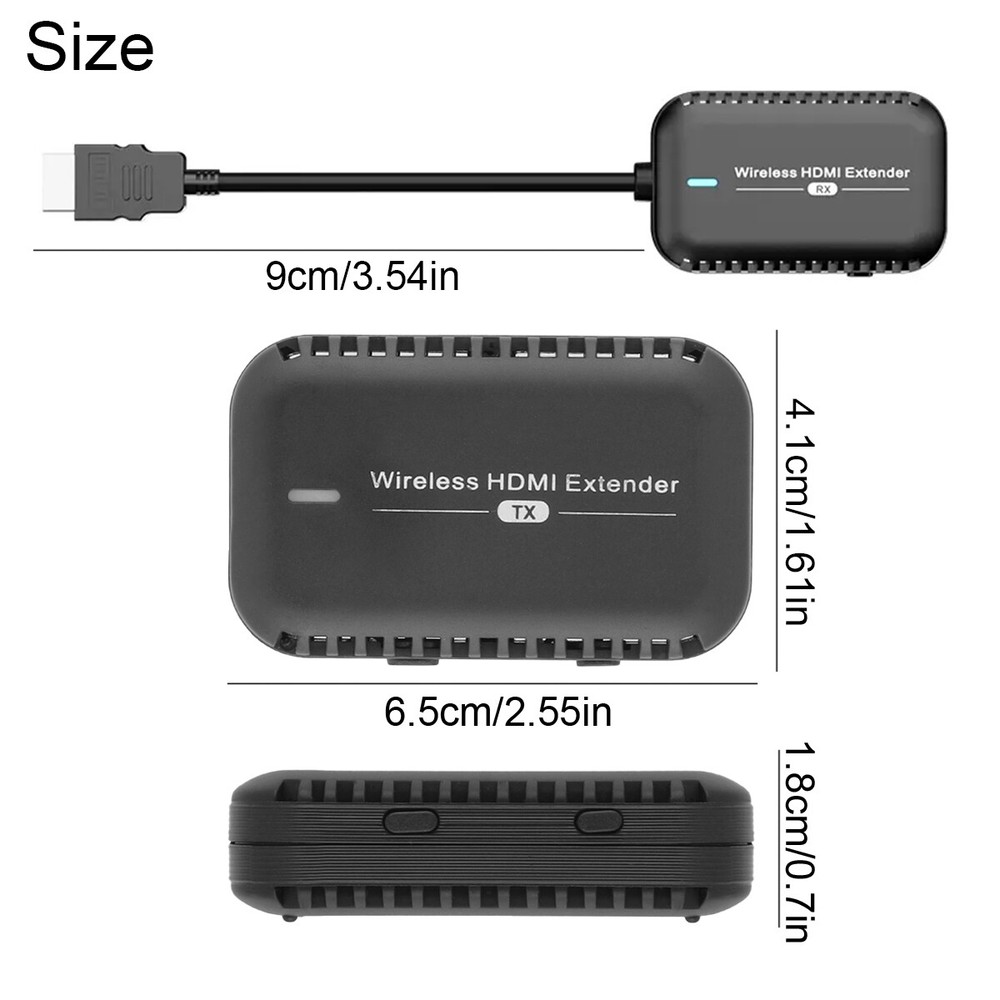 4K Wireless HDMI Display Video Transmitter Receiver Extender for Camera PC To TV