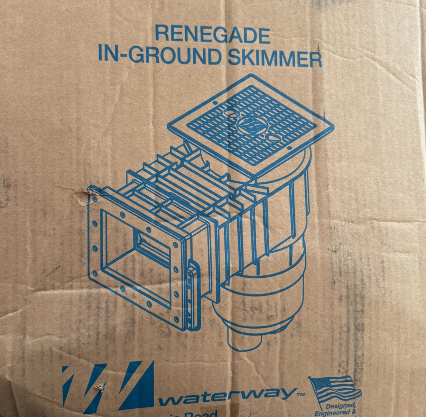 Waterway 540-8627 2" Renegade Complete In-Ground Skimmer Pool Fiberglass