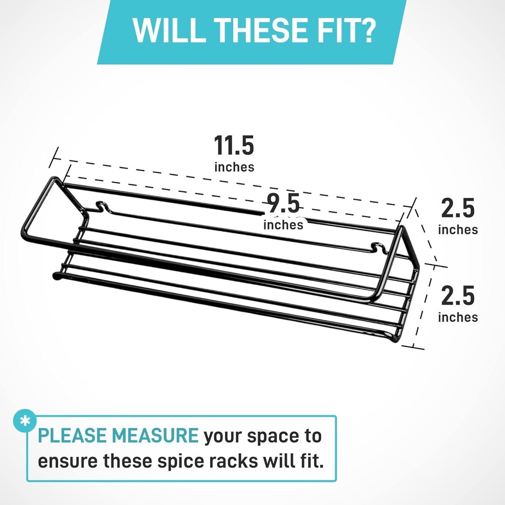 Space-Saving 4-Tier Spice Rack – Adjustable Wall Mount for Kitchen & Beyond