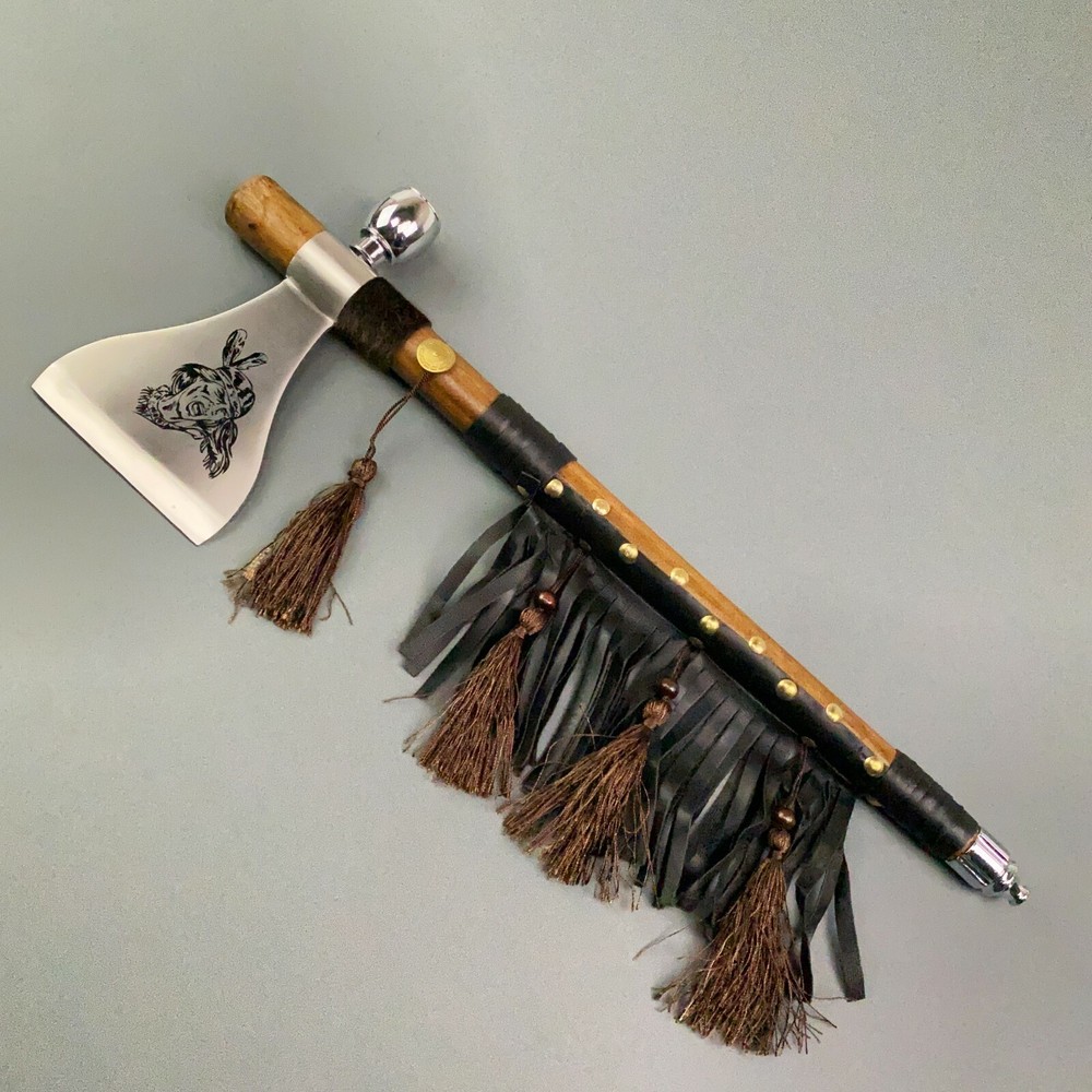 19" Tomahawk Axe Hatchet Piece Pipe Function Camping Indoor & Outdoor Activities