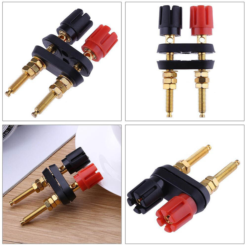 2Pcs Extended Speaker Banana Plug Binding Post Terminal Connector Banana Socket