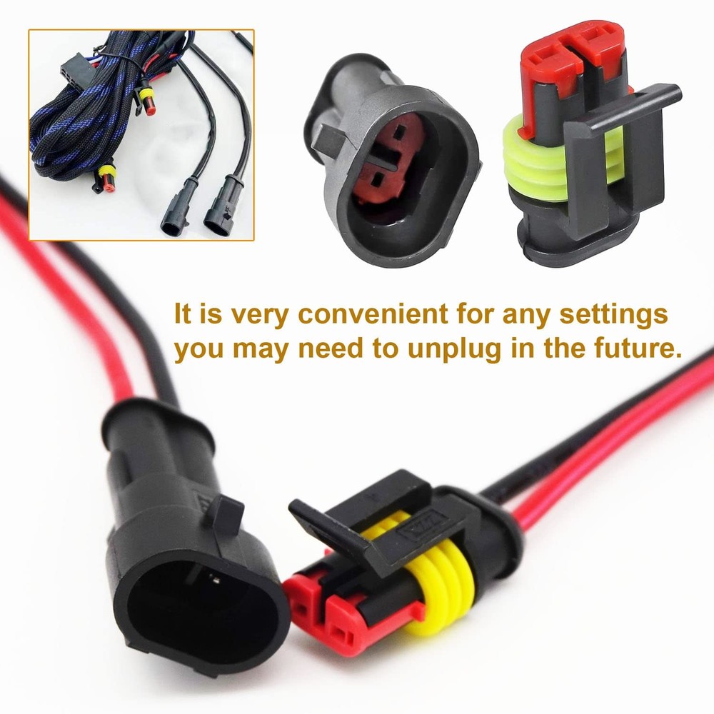 Twippo 352Pcs Waterproof Car Electrical Connector universal, 352 Pcs