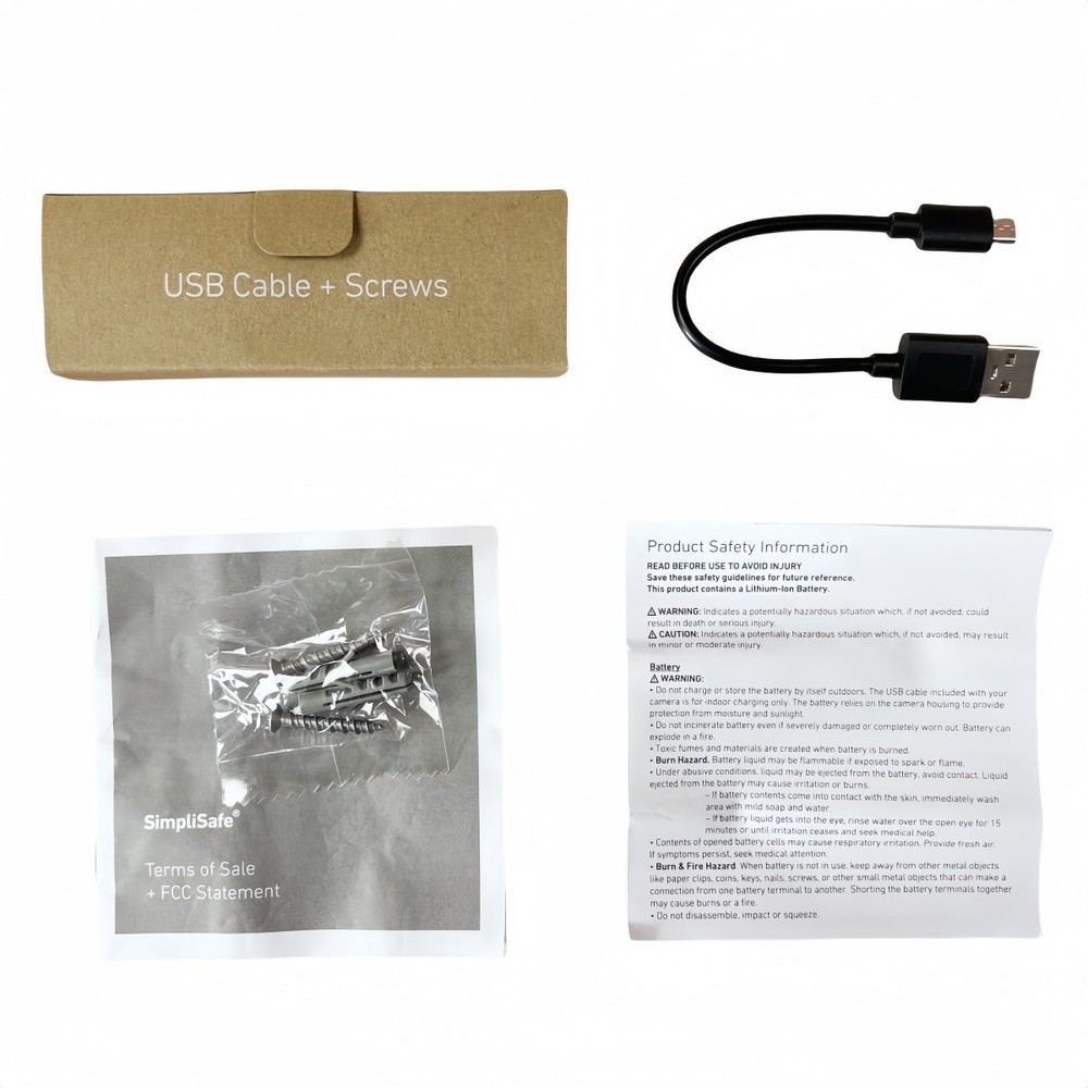 SimpliSafe Wireless Outdoor Security Camera 1080P Guard Motion CMOB1 White