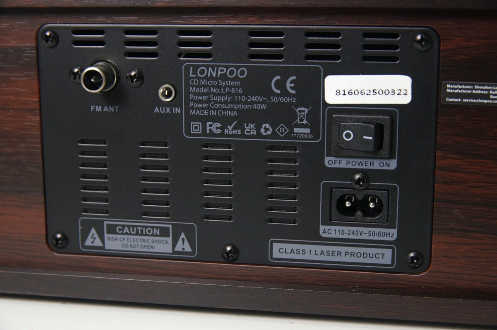 Lonpoo CD Micro System Receiver With USB & Bluetooth