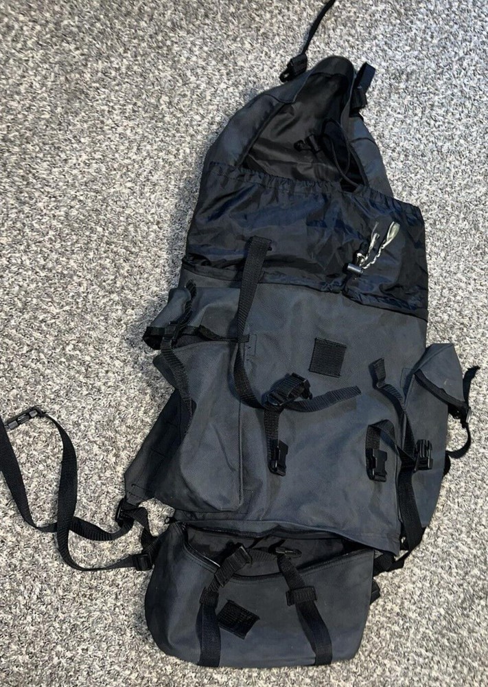 Multi-use Pack Black Hiking Backpack L/XL - Adjustable - 6 pockets - Vinyl PVC