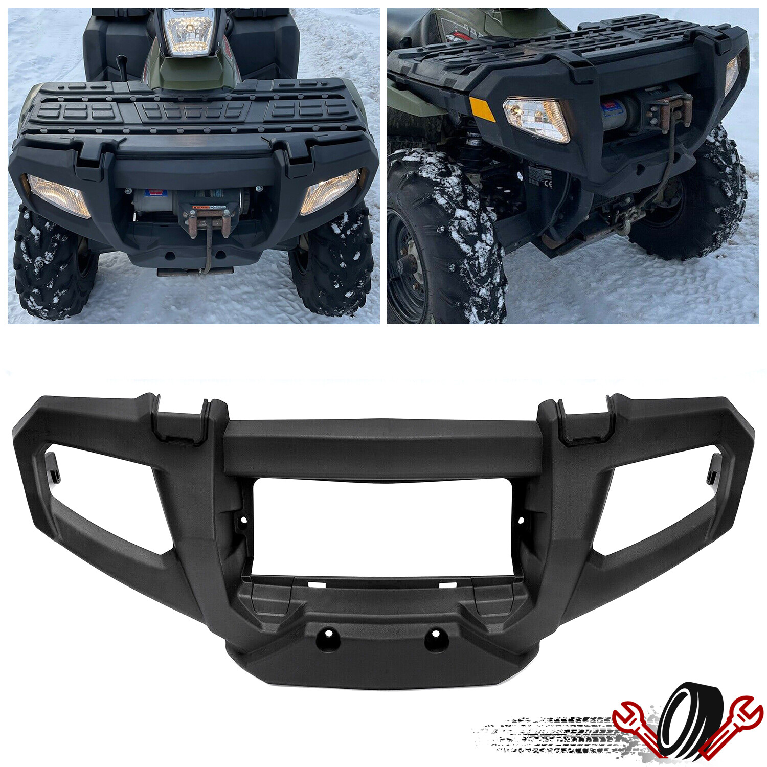 For Polaris 2633527-070 Black Front Bumper 05-2010 Touring Sportsman 800 700 500