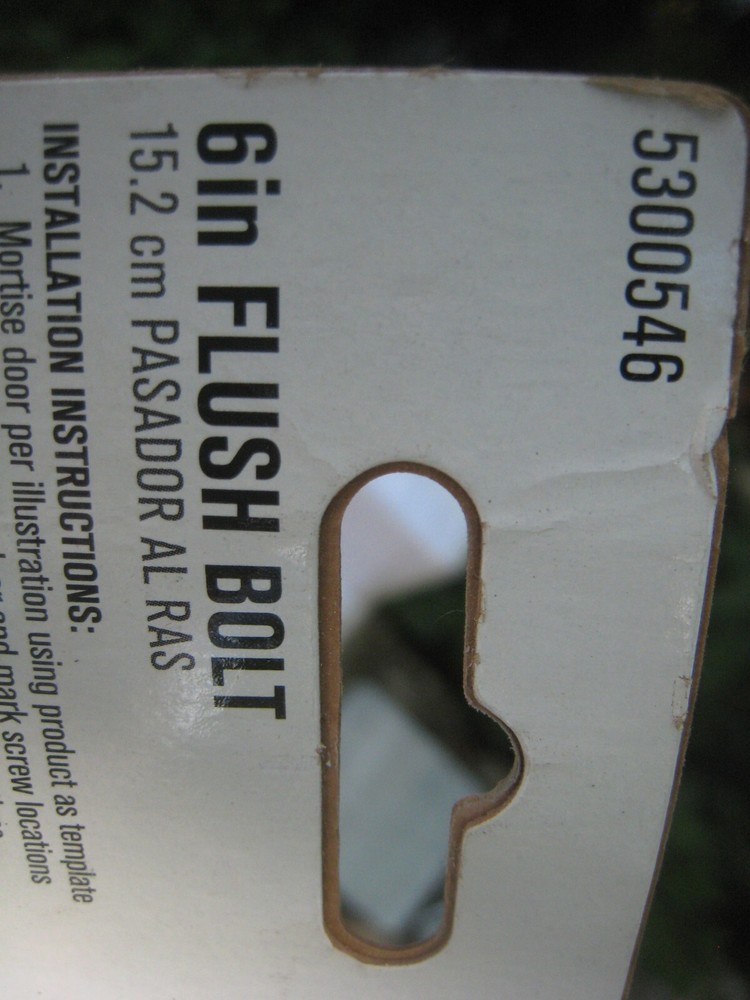 ACE SOLID BRASS FLUSH BOLT 5300546 6" NEW IN PACKAGE NATIONAL HARDWARE