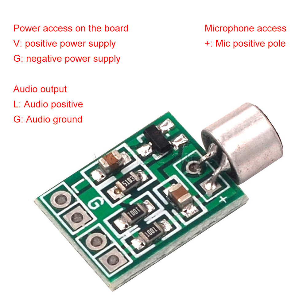 Microphone Audio Amplifier Module Speaker Circuit Board DC 2.5-9V