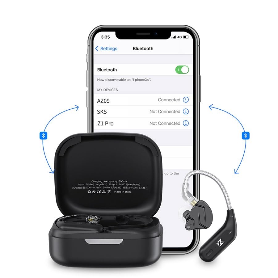 KZ AZ09 Wireless IEM Bluetooth Adapter 5.4 Module Noise Isolation C PIN,