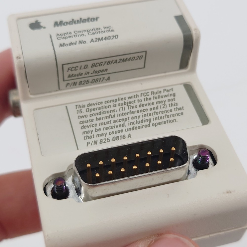 Apple Computer IIc TV Modulator Model No. A2M4020 Part 825-0817-A