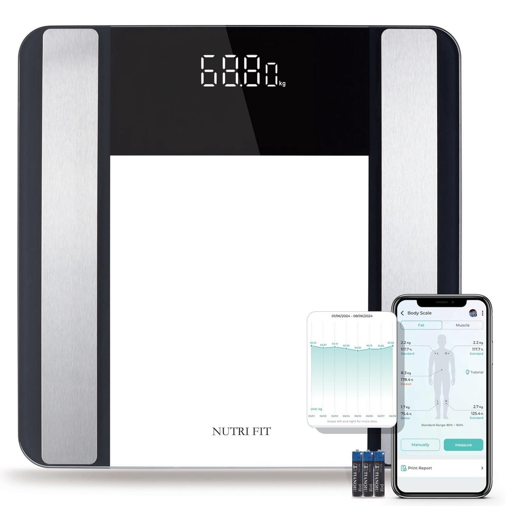 Smart Bluetooth Scale: 17 Metrics Body Composition Analyzer for Health Tracking