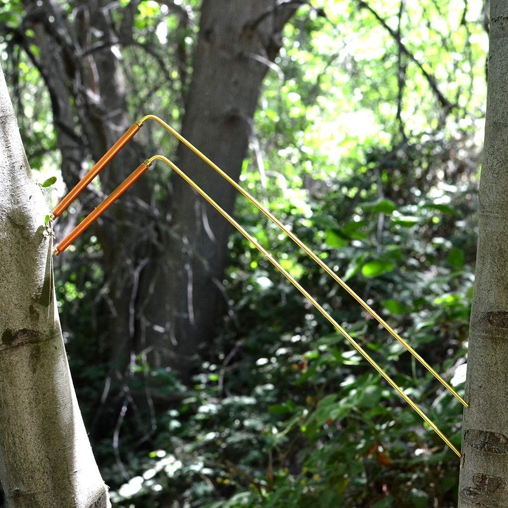 Solid Copper and Brass Dowsing Rods with Smooth Movement for Tracing Spiritua...