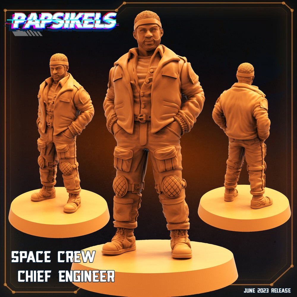 Space Crew Chief Engineer | DnD Miniatures | Tabletop Gaming | Tabletop