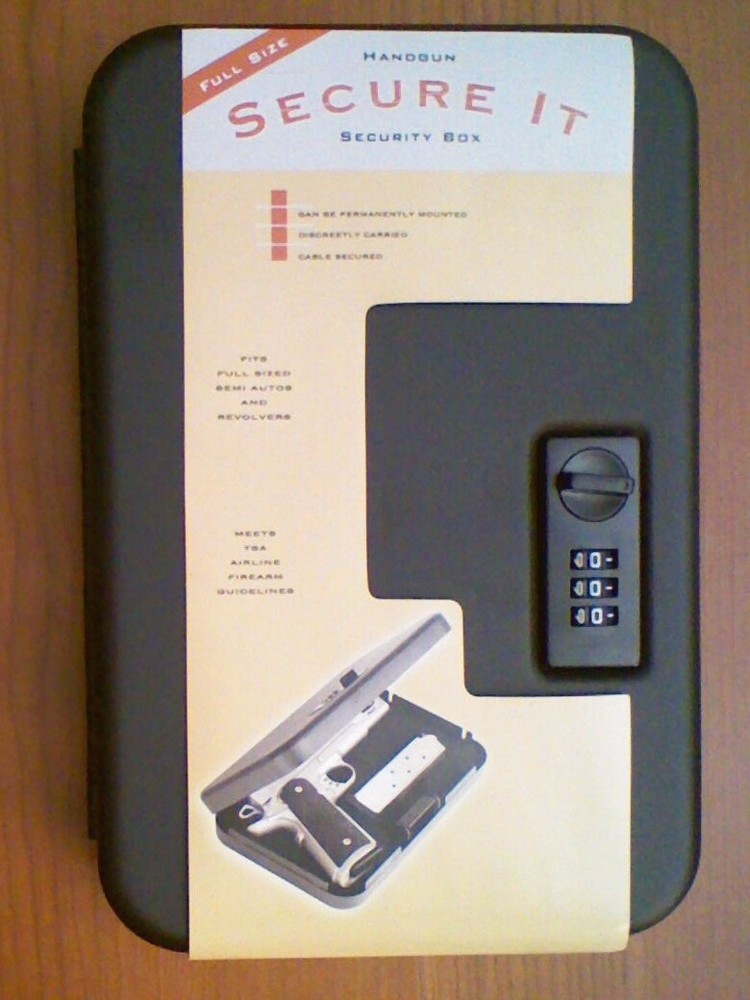Secure It Security Personal Lockbox Safe (Secure Firearms and Valuables)