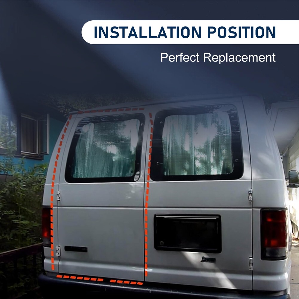 2X Rear Left Cargo Door Upper & Lower Lock Release Cables for Ford E-150 E-250