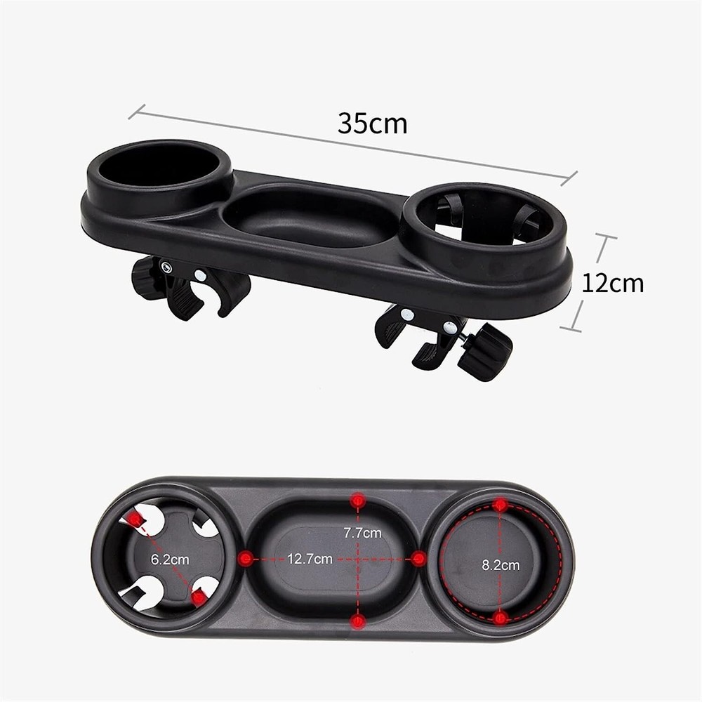 Universal Stroller Cup, Phone, Bottle, Snacks Holder Add on Accessory Light Gray