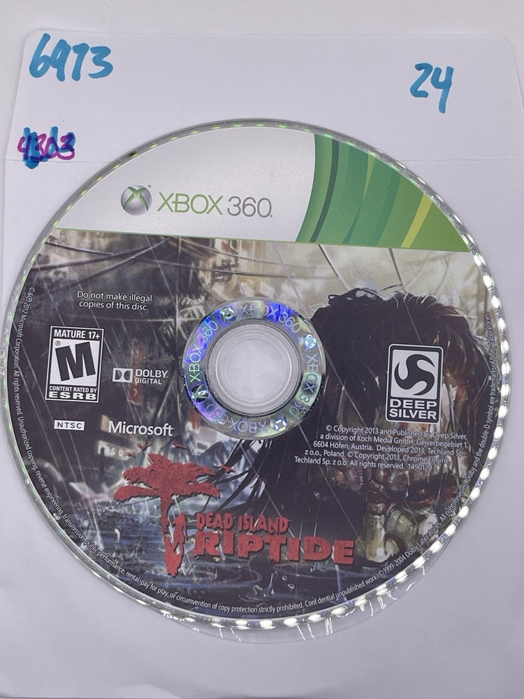 Dead Island Riptide (Xbox 360) Disc Only - No Tracking 6973