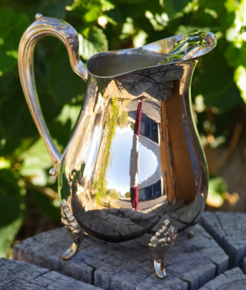 VINTAGE Friedman Silver Co. Pilgrim P530 Silver Plate Pitcher Made in USA 1950's