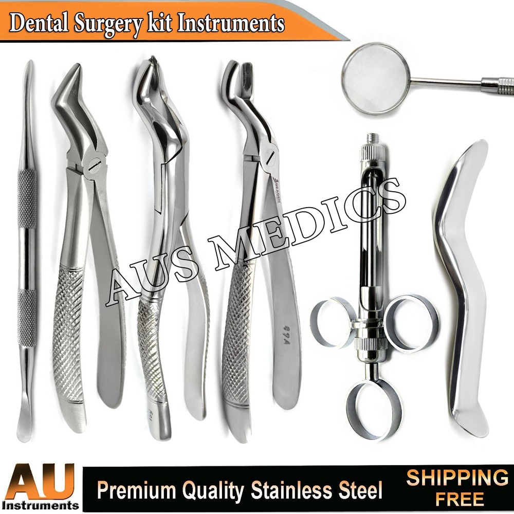 Dental Surgery kit Instruments Tooth Extraction Forceps Implant Molt 9 Lab