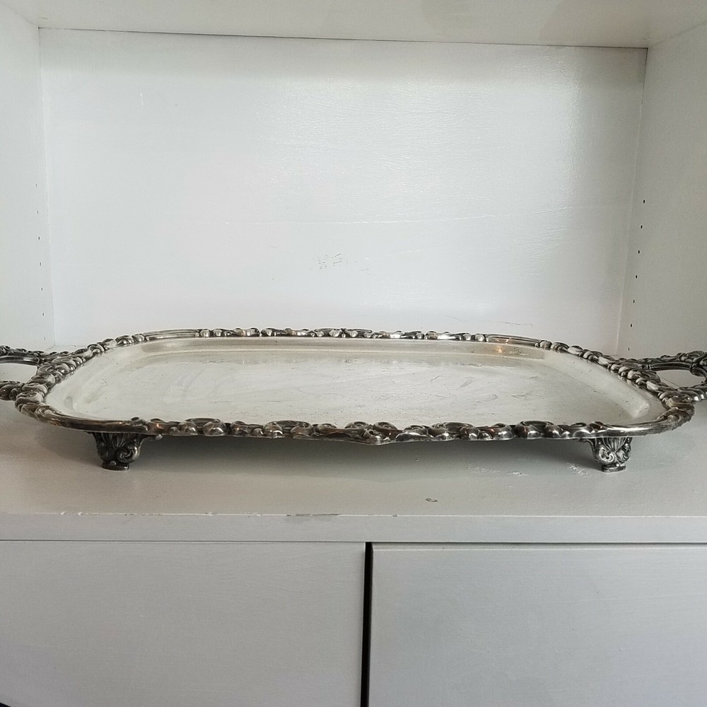 Vintage Oneida Venetian Scroll Holloware Silver Plate 4 piece Tea Set