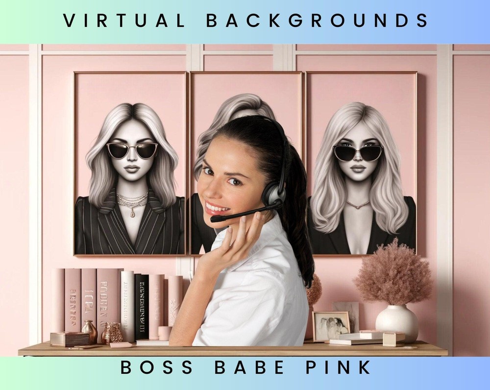 Boss Babe Pink Zoom Backgrounds