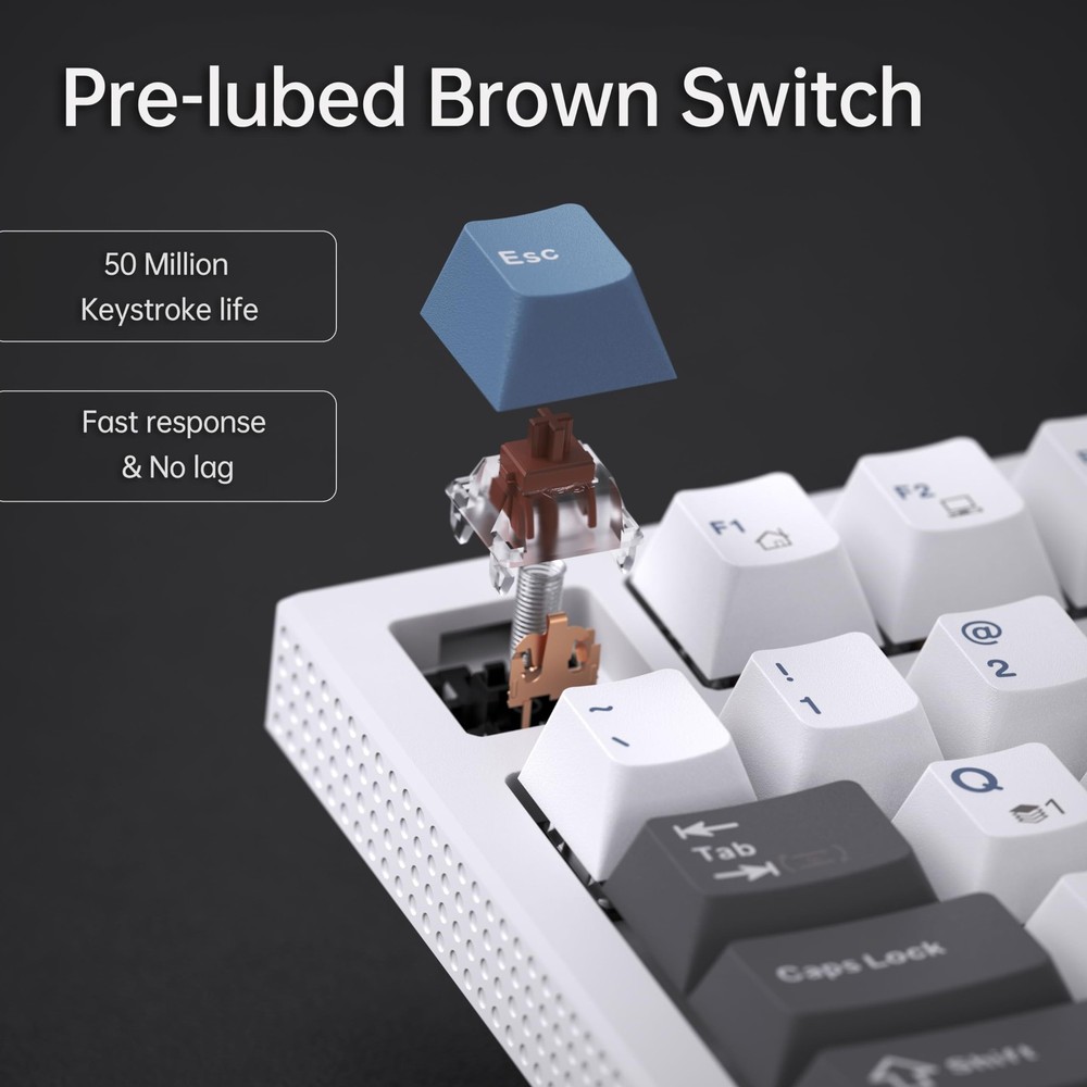 KEMOVE K98SE Mechanical Gaming Keyboard, 98 Keys LED Backlit Programmable, 96...