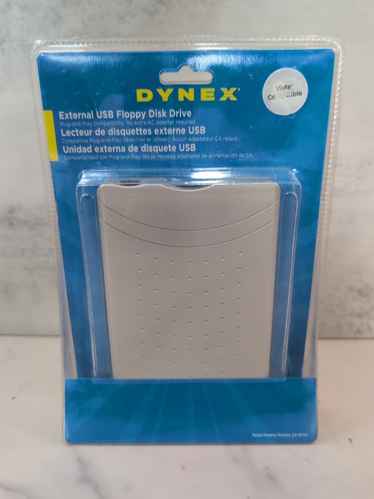 Dynex DX-EF101 3.5" External USB Floppy Disk Drive Vista Computer Accessories