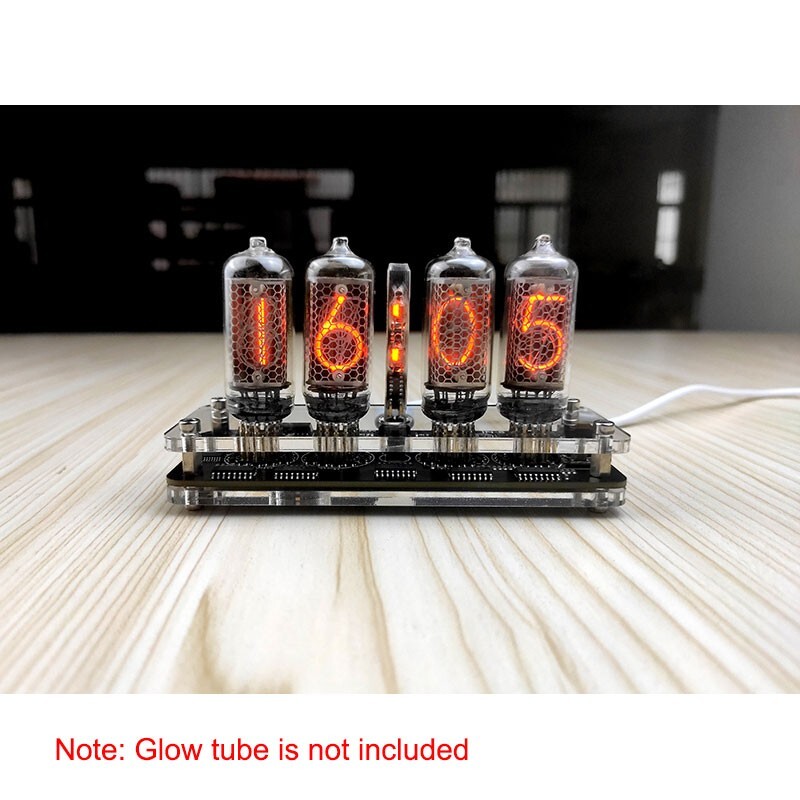 IN-8 4-Digit Nixie Tube Clock Innovative Desktop Clock Sleek Home Decor Basic
