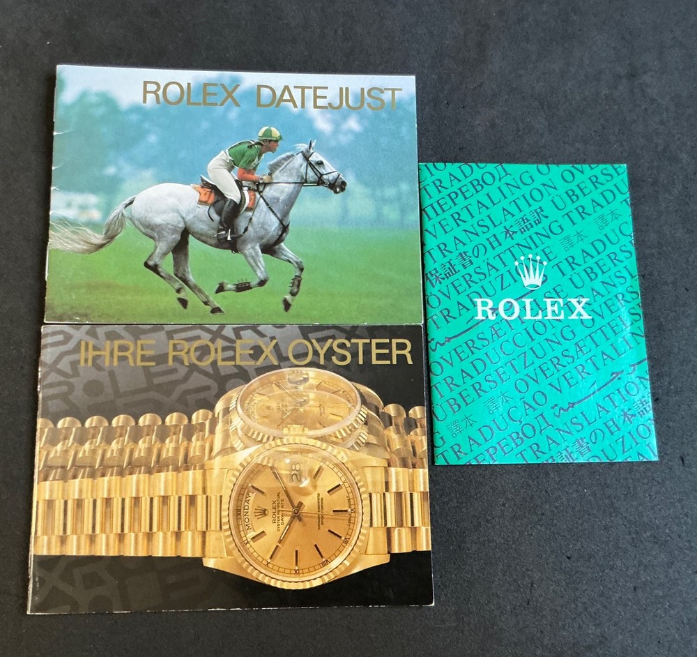Authentic Rolex  1989 Full Set Booklet  / DE-Germany Version For all DJ Model