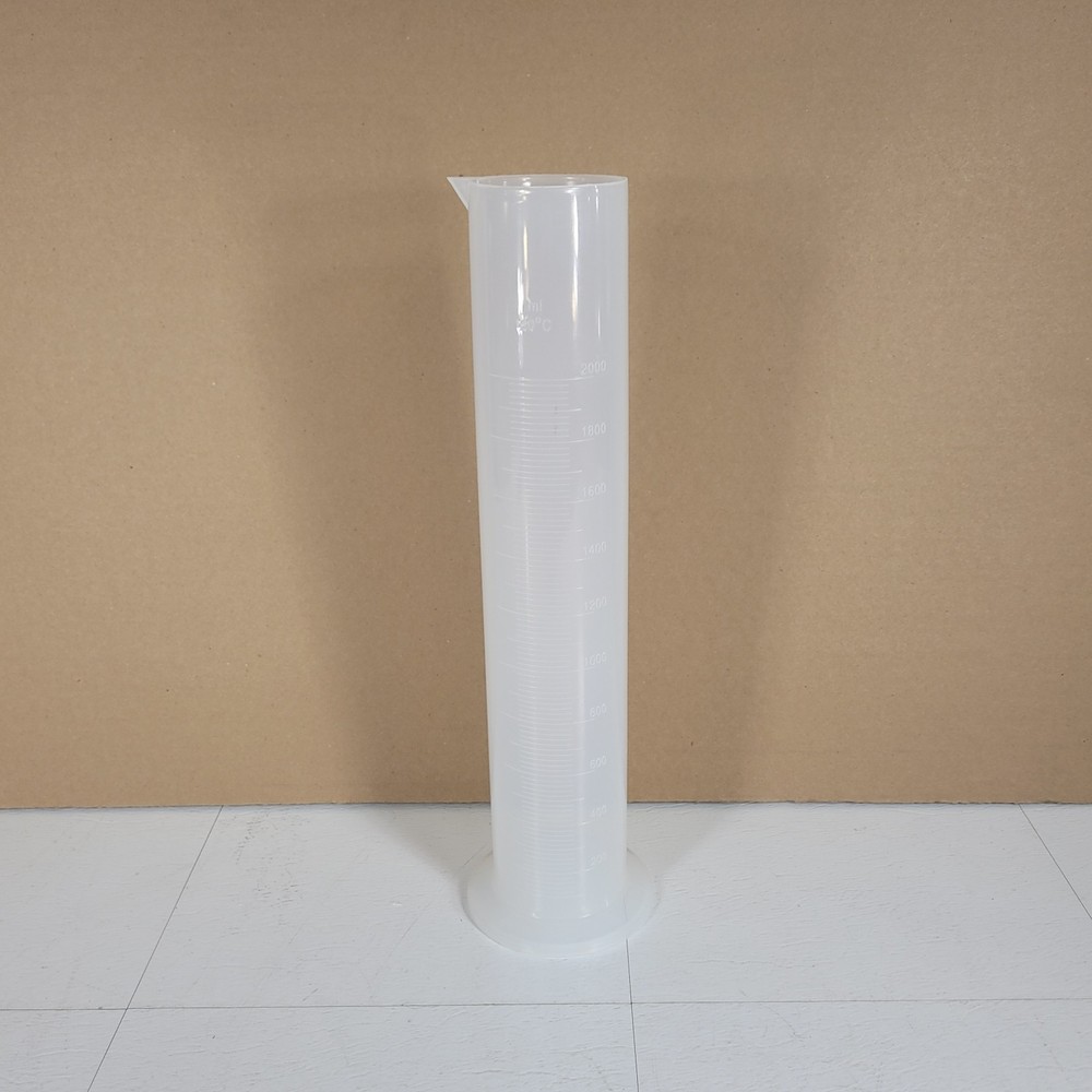 PolyLab 2000mL Capacity Graduated Measuring Cylinder Polypropylene Plastic 20°C
