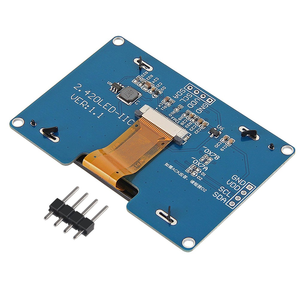 2 PCS 2.4 Inch 128x64 OLED LCD Display Module SSD1309 IIC I2C Serial Interface