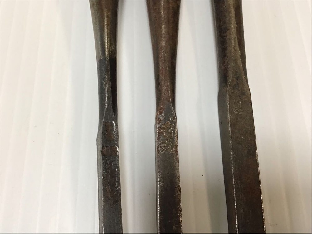 Nomi 11pc Chisel Set Carpentry Hand Tools Vintage Large Wooden Handles