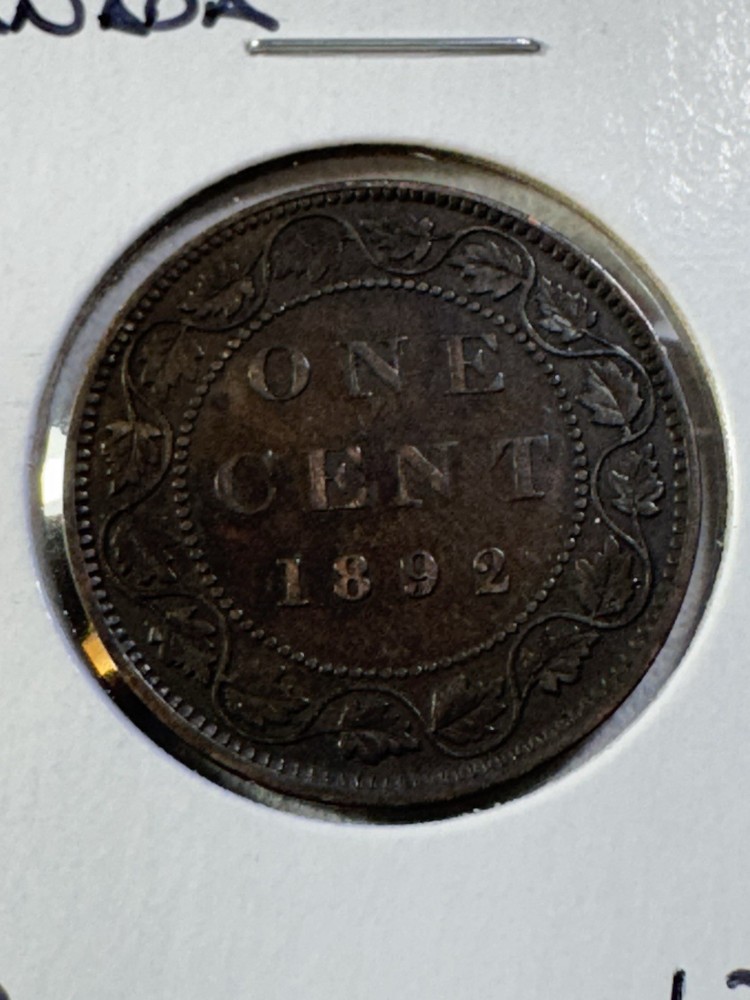 1892 Canada Large Cent Bronze Coin