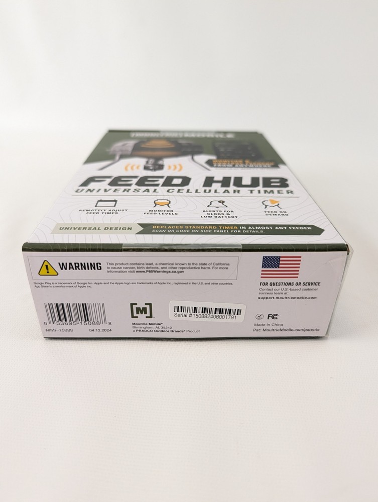 Moultrie Mobile Feed Hub Universal Cellular Timer Feed Level Detector New