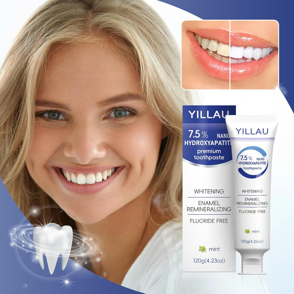Hydroxyapatite Toothpaste, Nano Hydroxy 7.5%, Fluoride Free, for Sensitive Teeth