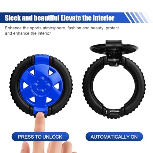 Car Engine Start Stop Button Cover, Cool Metal Push to Start Button Blue