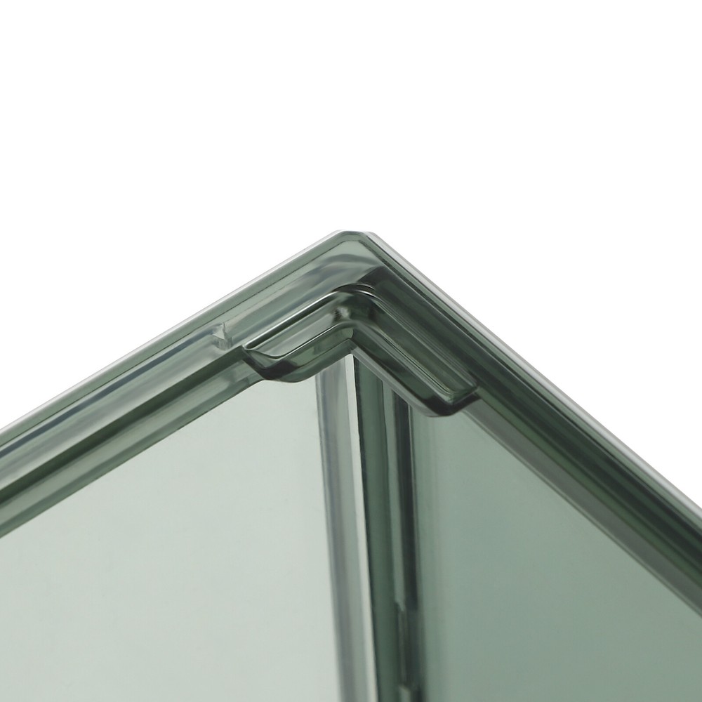 Display Case Bread Box for Kitchen Countertop 2 Tier PET Display Shelf Green