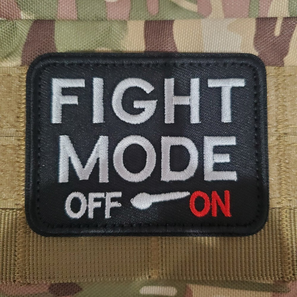 FIGHT MODE Sarcastic FunnyTactical Morale Patch Hook and Loop