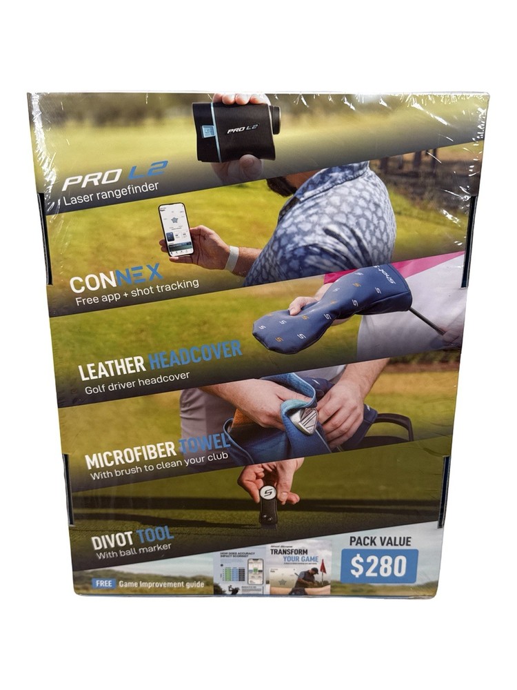 SHOT SCOPE Ultimate Golf Pack - Rangefinder, Divot Tool, Tracking Tag - NEW