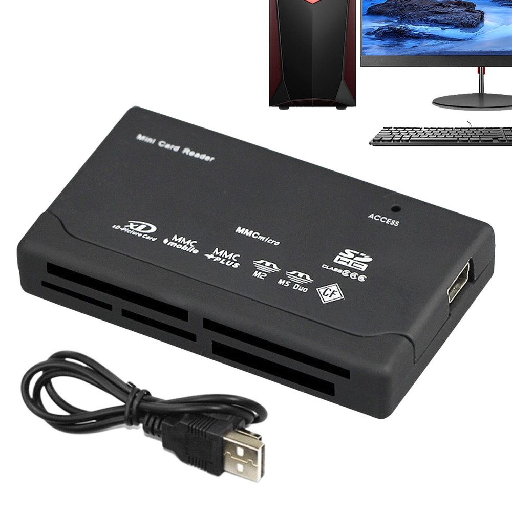 USB Card Reader 6-in-1 Slim Adapter Memory Card Adapter for Laptop