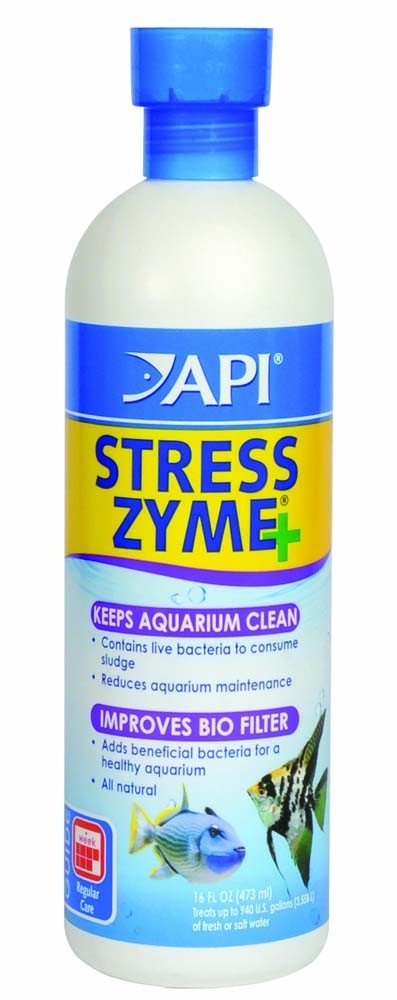 API Stress Zyme Aquarium Cleaning Solution for Sludge 16 oz - 2 Pack