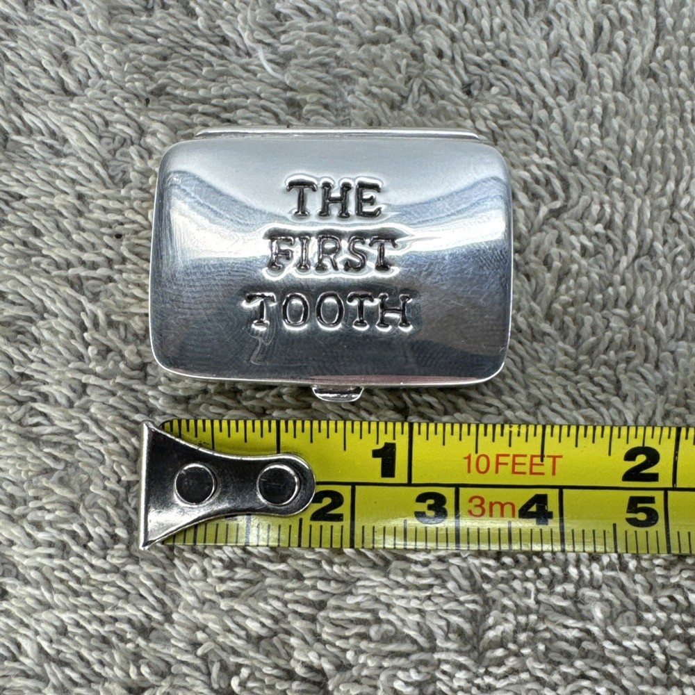 Solid Silver 'The First Tooth' Pill Box, London 2008