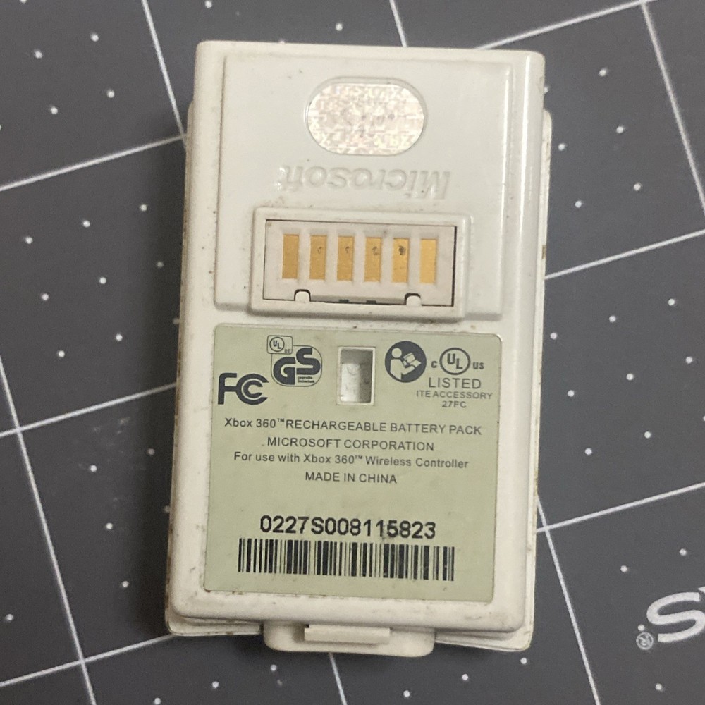 Microsoft OEM Xbox 360 Rechargeable Controller Battery Pack White Tested Works!