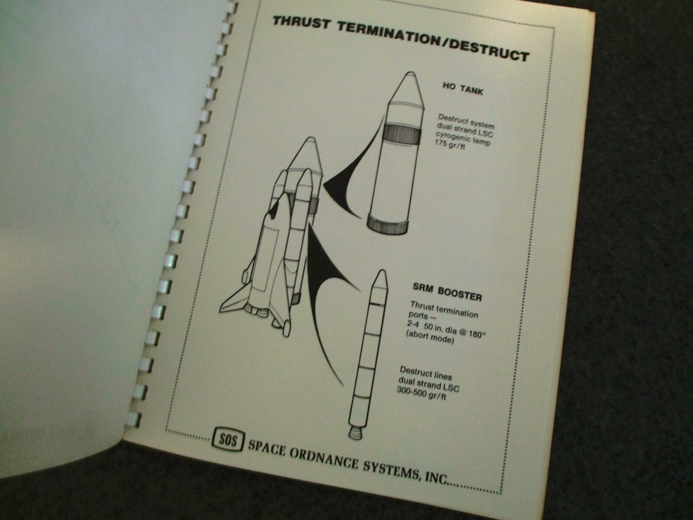 1970s SOS SPACE ORDNANCE SYSTEMS PRESENTATION FOR SPACE SHUTTLE PROGRAM SERVICES