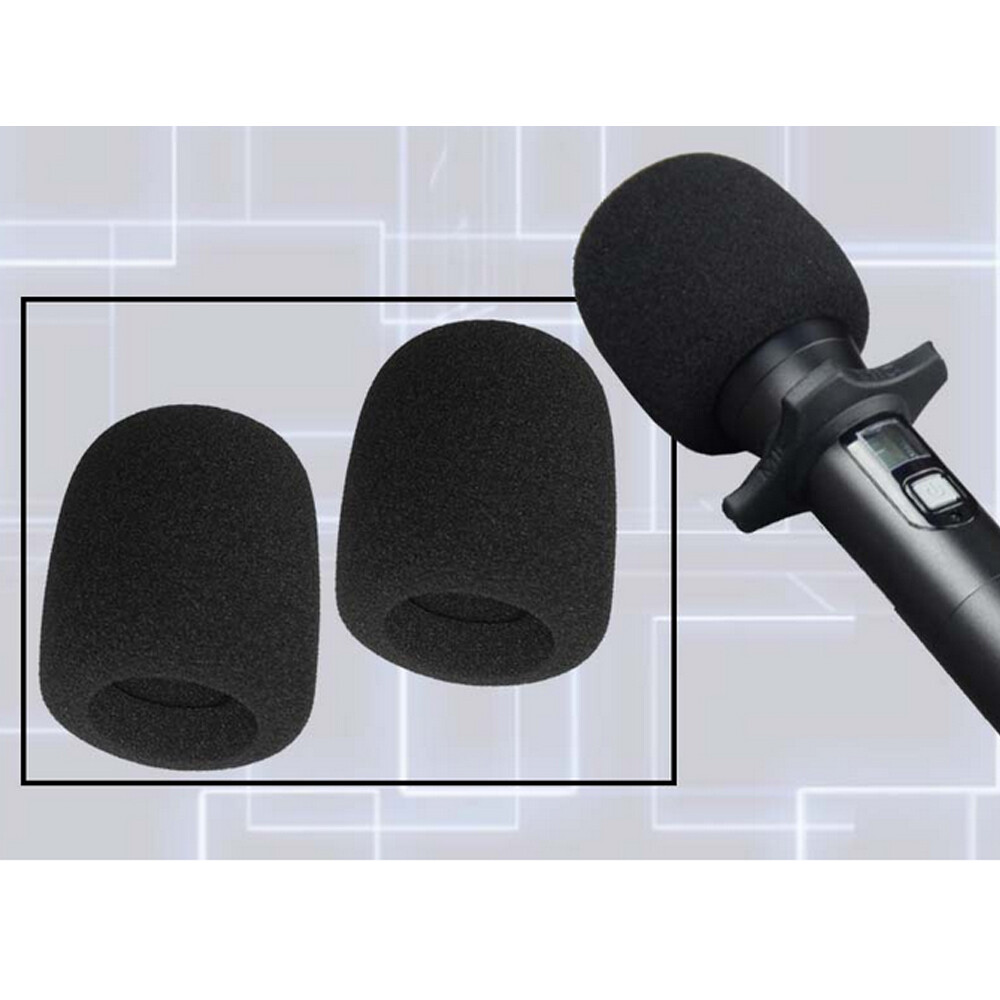 20PCS Practical Small Black Microphone Headset Windscreen Sponge Foam Mic Cover