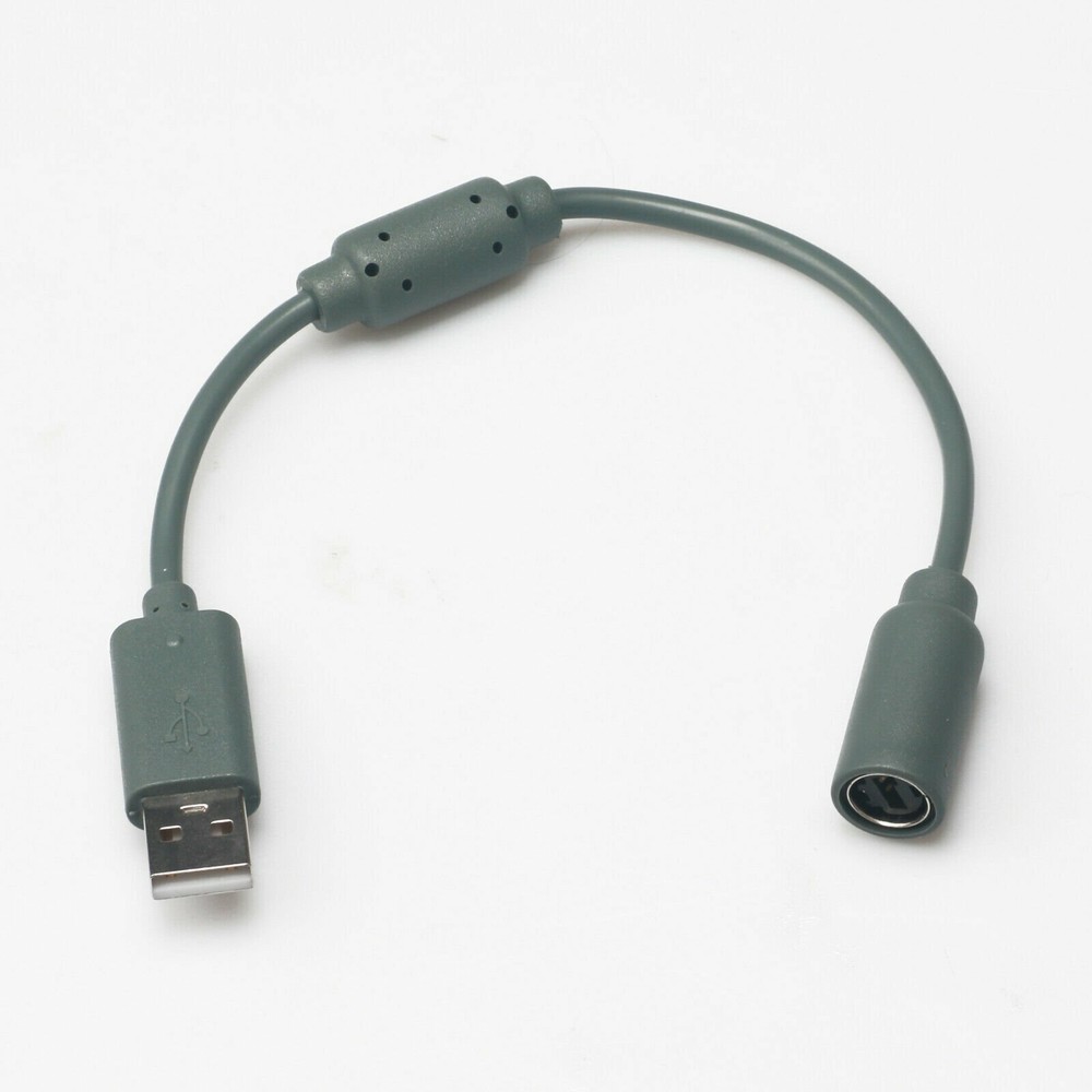 2x USB Breakaway Dongle Cable Cord Adapter For Xbox 360 PC Wired Controller