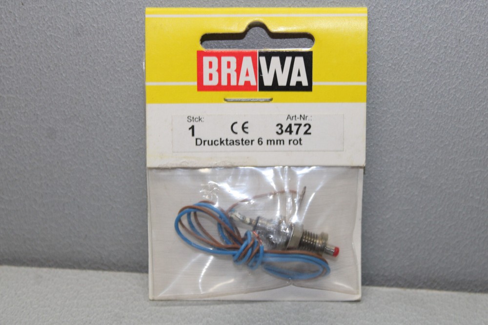 Brawa 3472 Push Button Switch Red Gauge H0 OVP